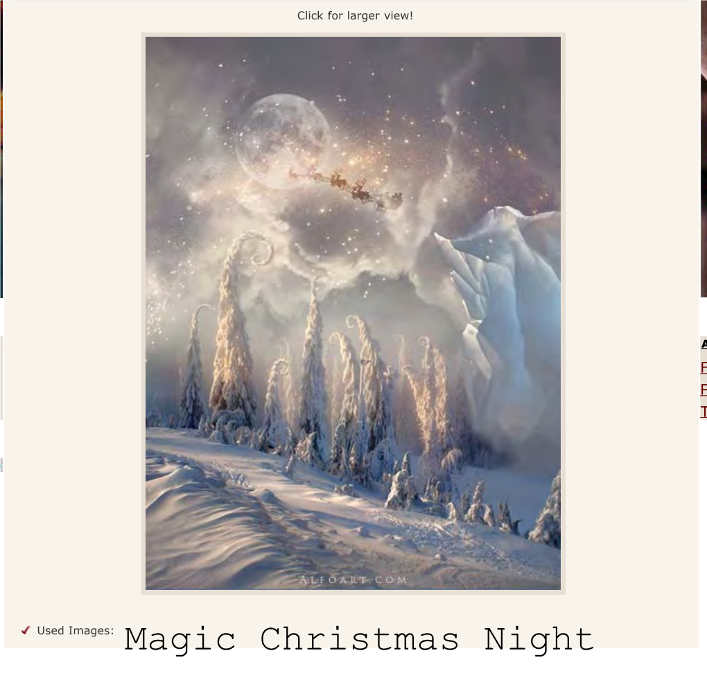 Christmas Night. Magic Scene with Flying Santa, Magic Christmas Card