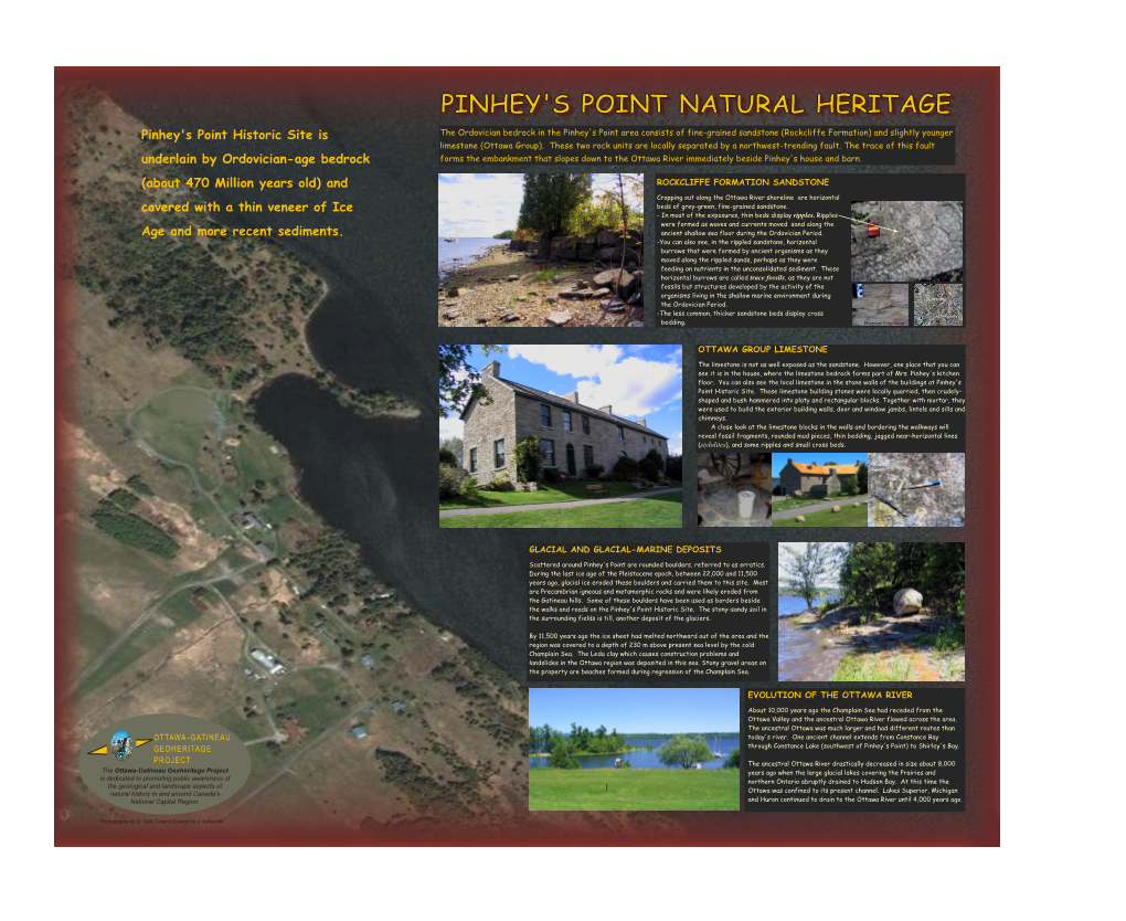 Pinhey's Point Historic Site Is Underlain by Ordovician-Age Bedrock