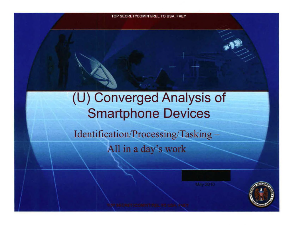 (U) Converged Analysis of Smartphone Devices Identification/Processing/Tasking — All in a Day's Work