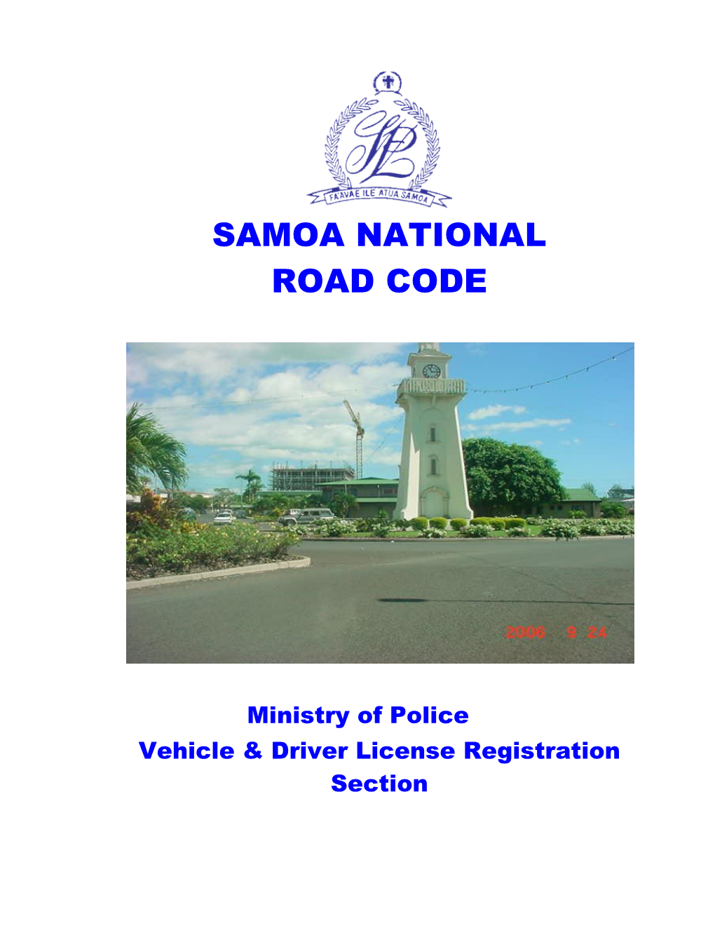 Samoa National Road Code