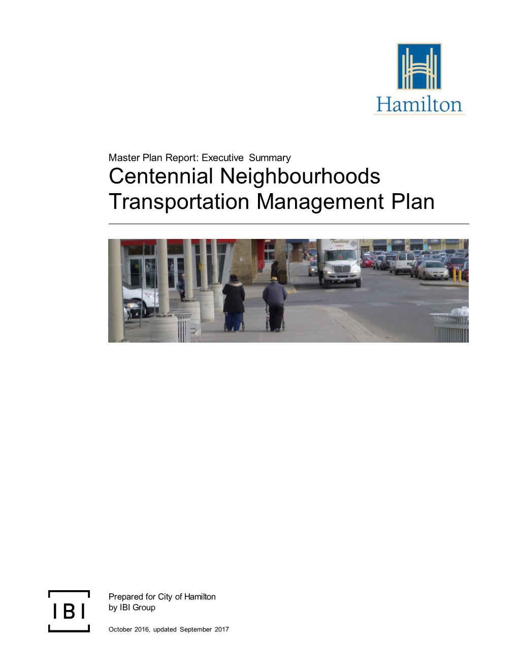 Centennial Neighbourhoods Transportation Management Plan