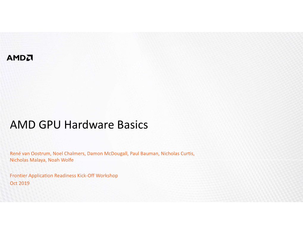 AMD GPU Hardware Basics