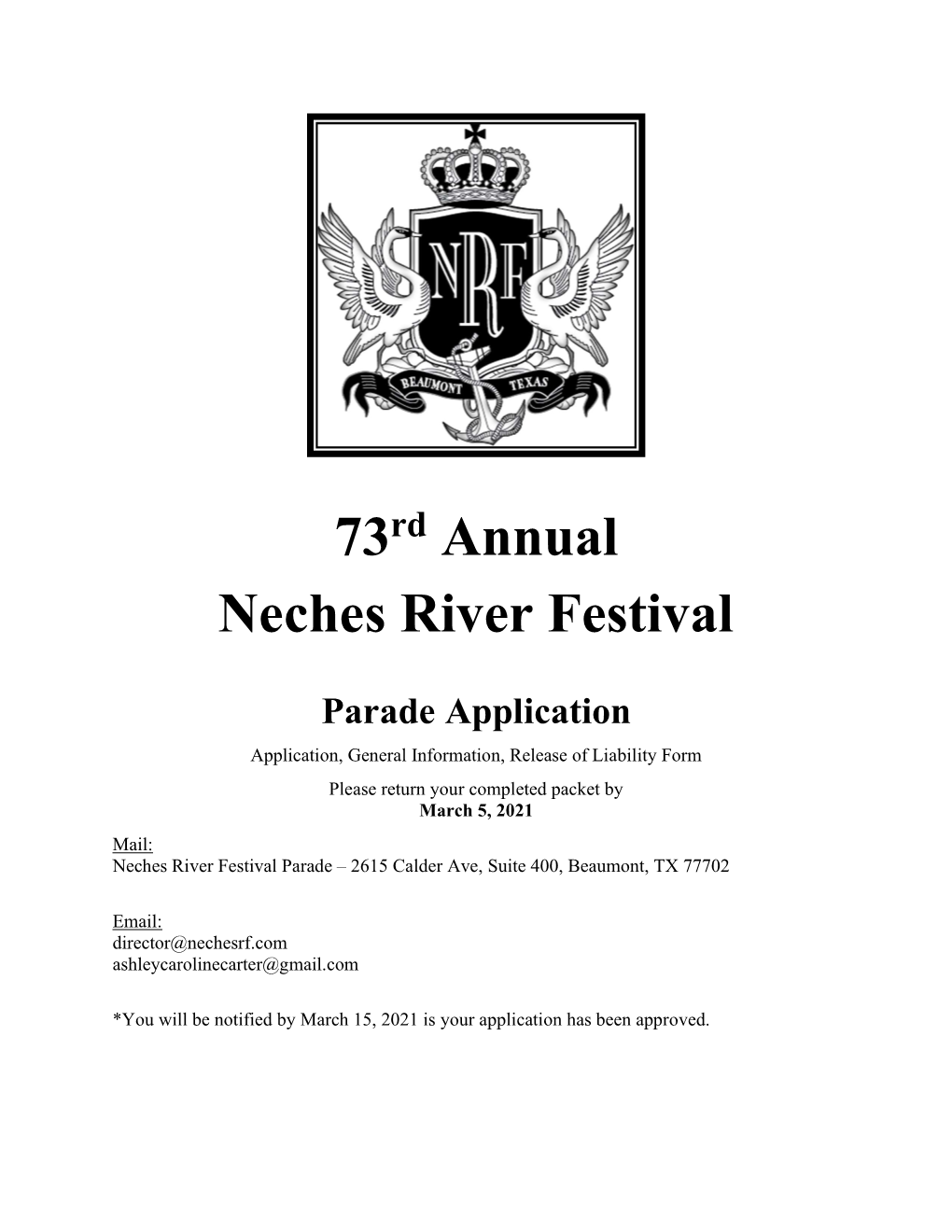 73Rd Annual Neches River Festival