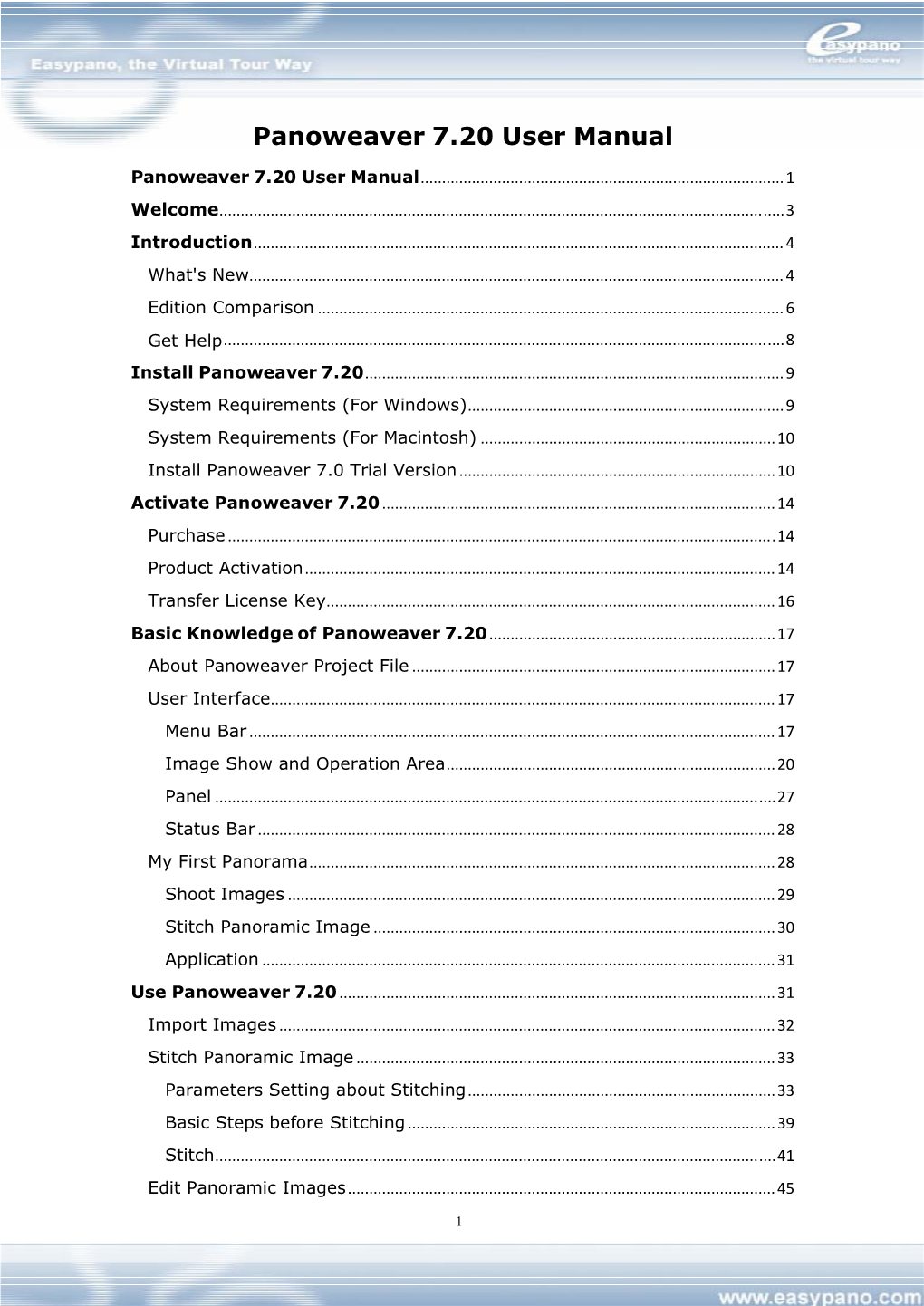 Panoweaver 7.20 User Manual