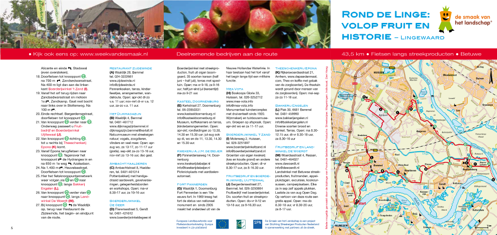 Rond De Linge: Vol Op Fruit En Historie – Lingewaard