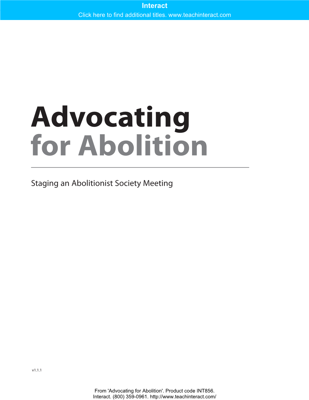 INT856 Advocating for Abolition