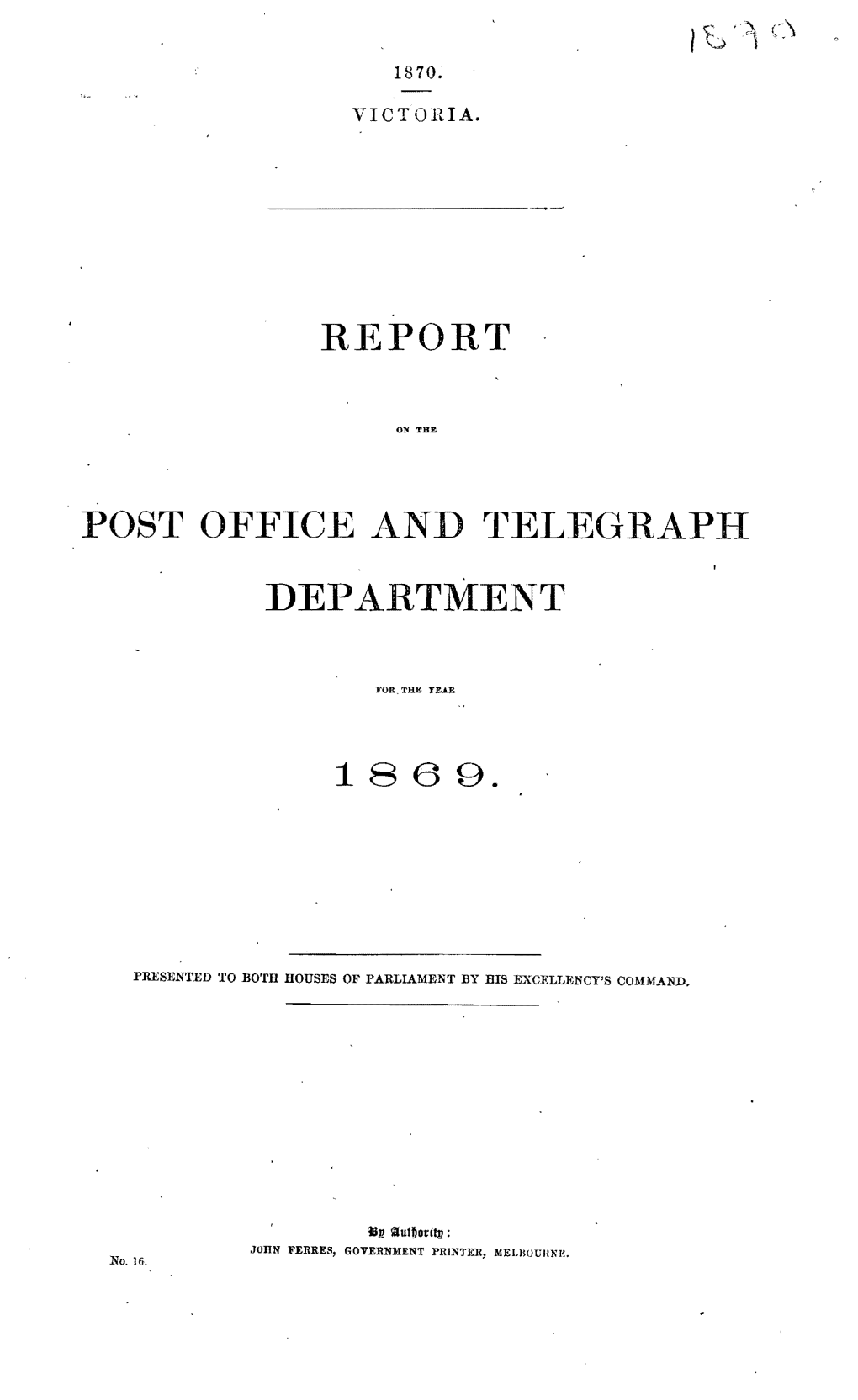 Report Post Office and 11 Elegraph