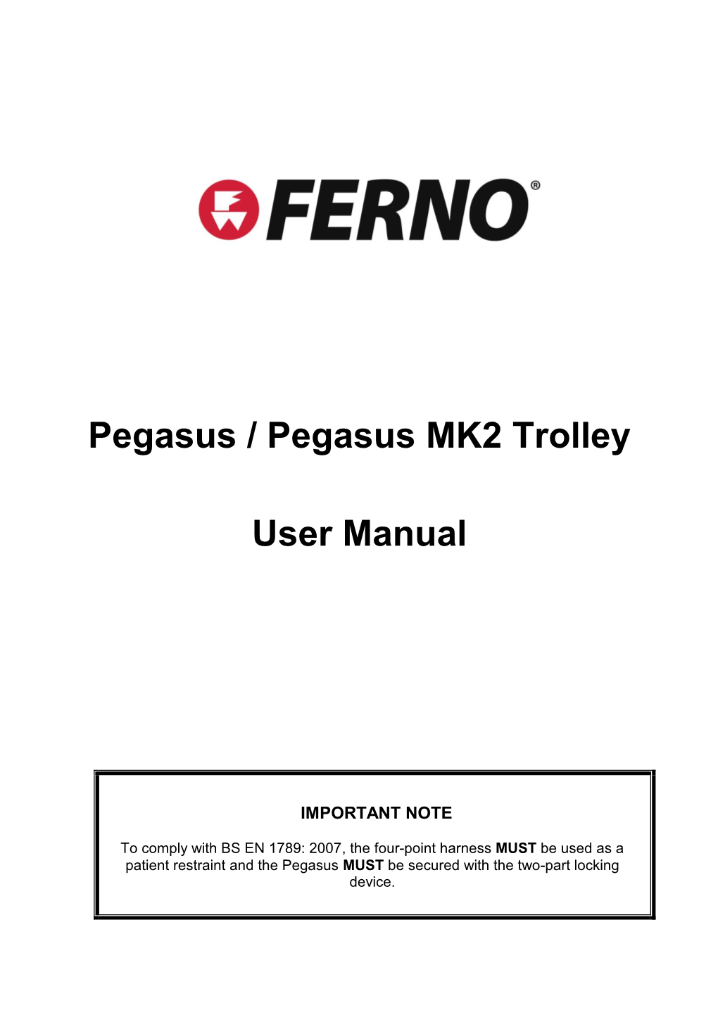 Pegasus / Pegasus MK2 Trolley User Manual