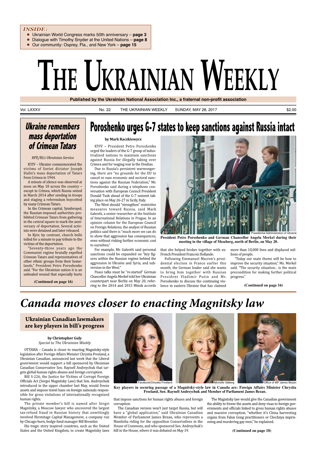 The Ukrainian Weekly, 2017