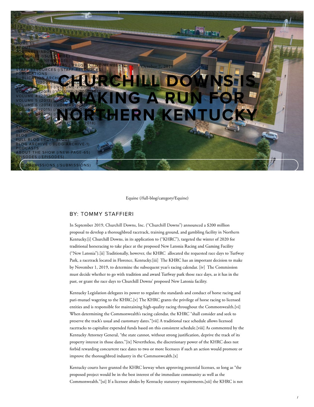 Churchill Downs Is Making a Run for Northern Kentucky.Pdf