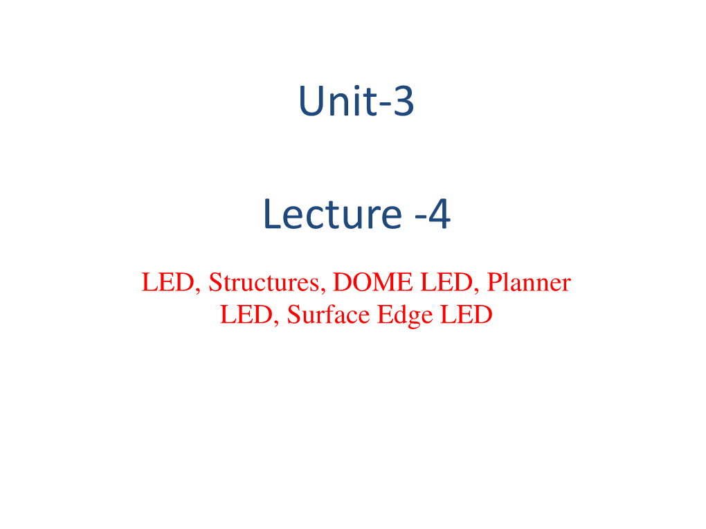 Unit-3 Lecture -4