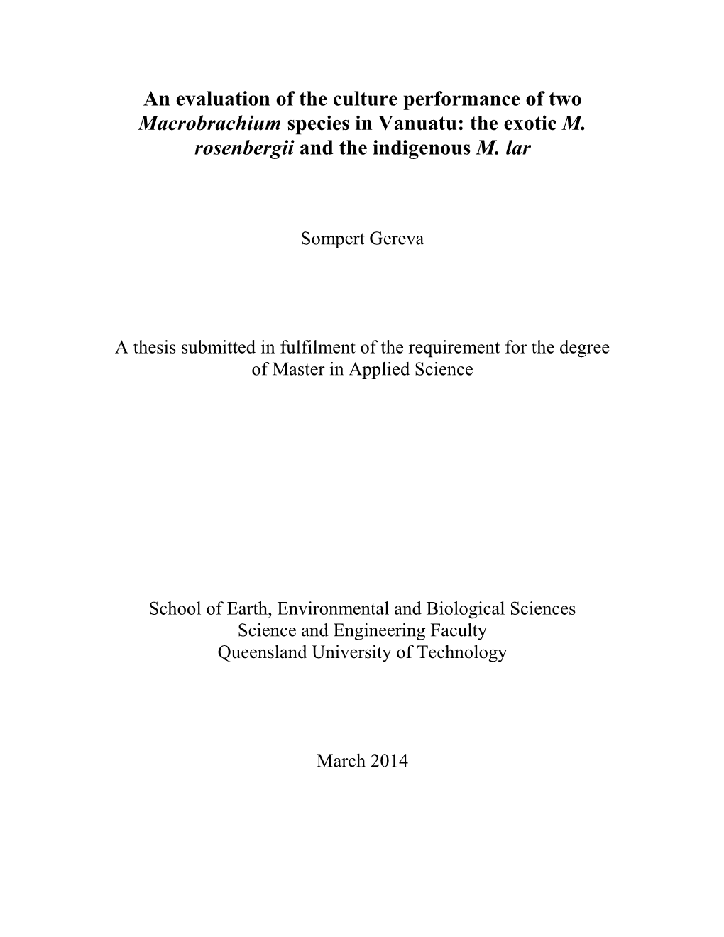 Sompert Gereva Thesis