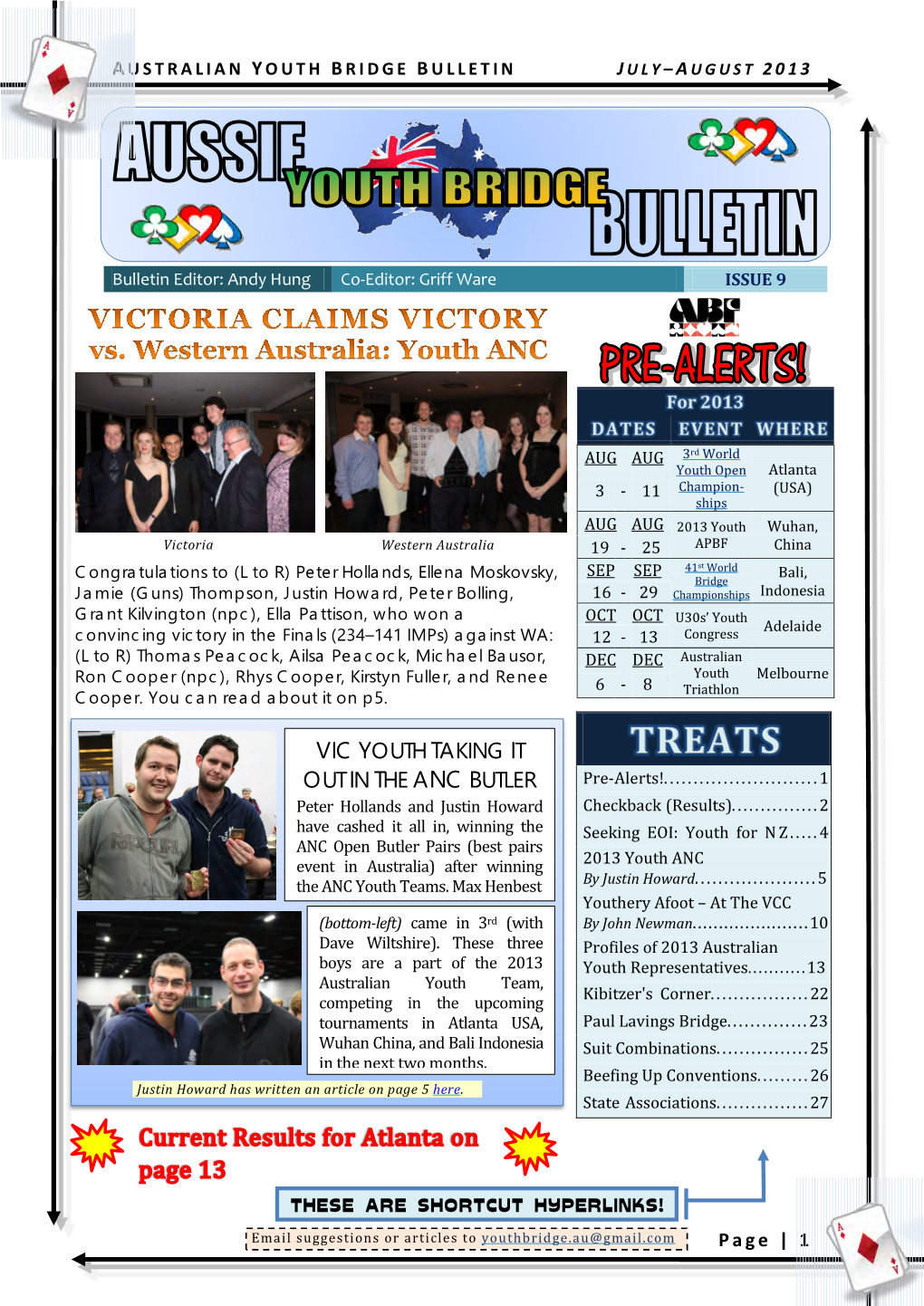 July-August 2013 Youth Bulletin