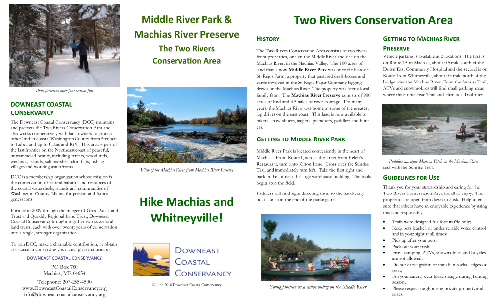 Two Rivers Conservation Area Hike Machias and Whitneyville!