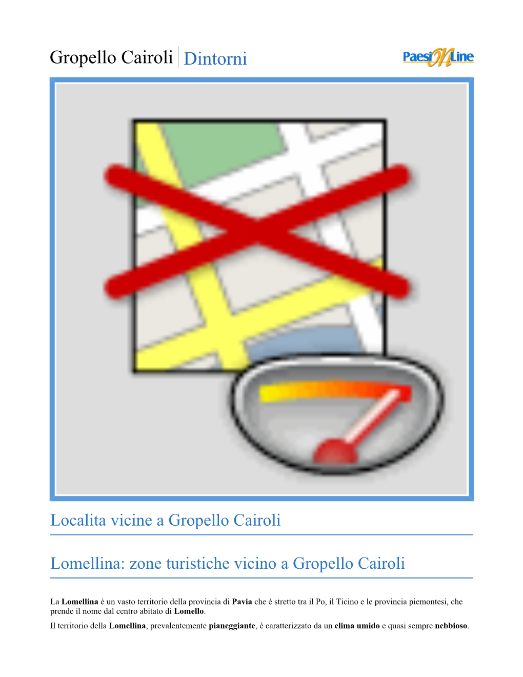 Gropello Cairoli Dintorni