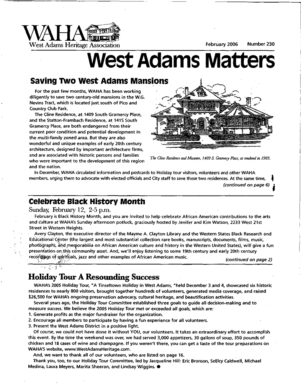 West Adams Matters Saving Two West Adams Mansions for the Past Few Months, WAHA Has Been Working Diligently to Save Two Century-Old Mansions in the W.G
