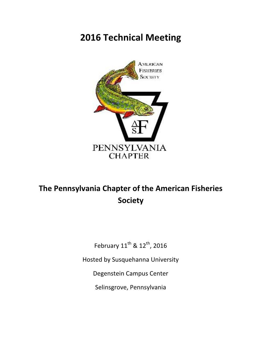 2016 PA AFS Meeting Compendium