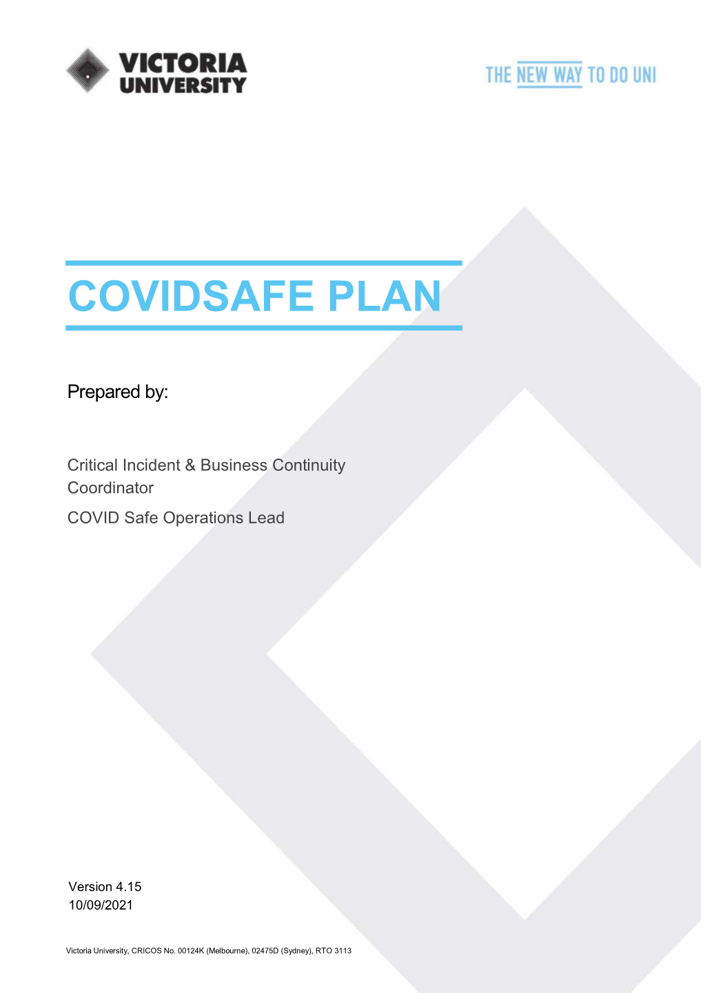 VU's Covidsafe Plan