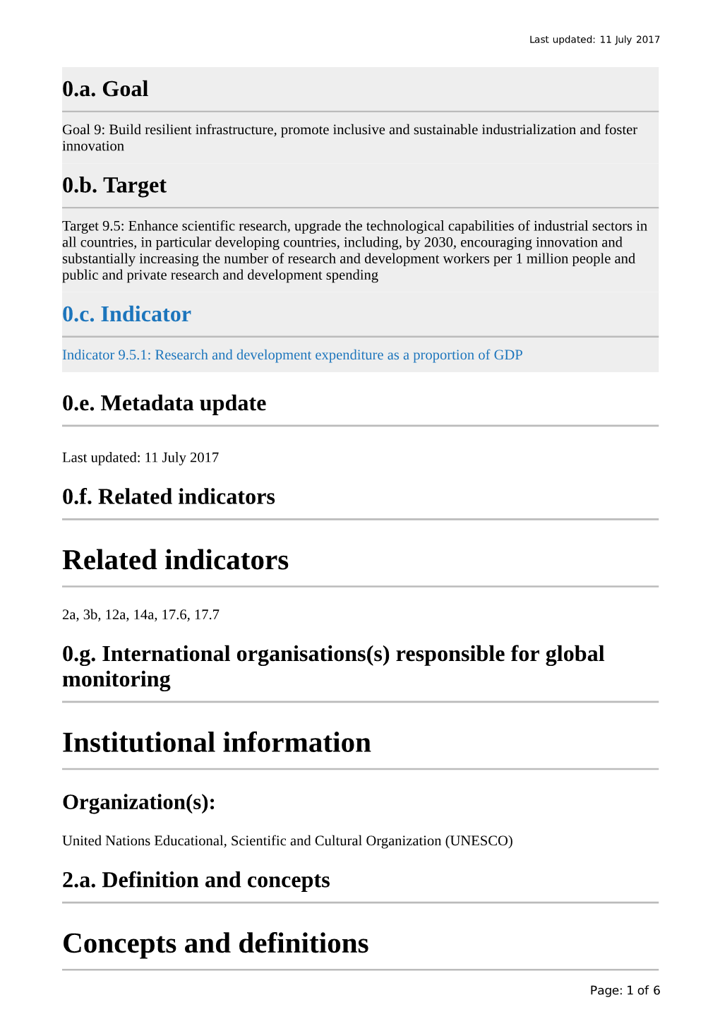 Institutional Information Concepts and Definitions