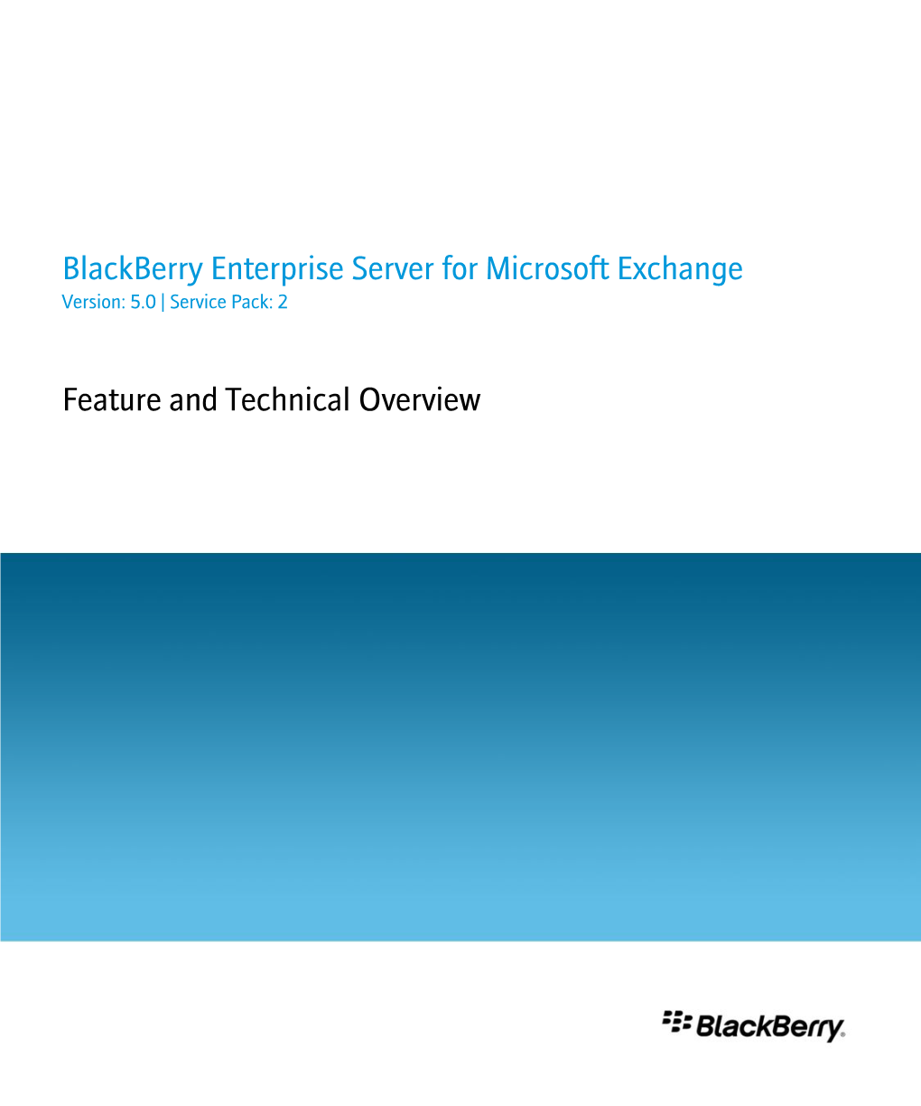 Blackberry Enterprise Server for Microsoft Exchange Version: 5.0 | Service Pack: 2