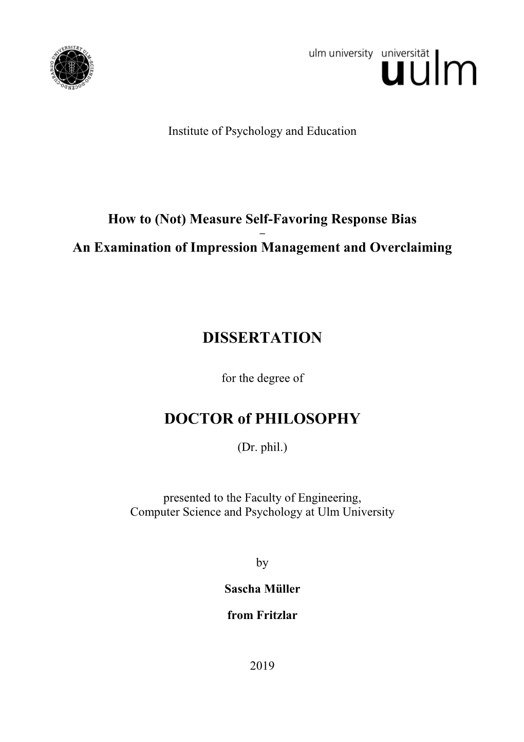 (Not) Measure Self-Favoring Response Bias – an Examination of Impression Management and Overclaiming