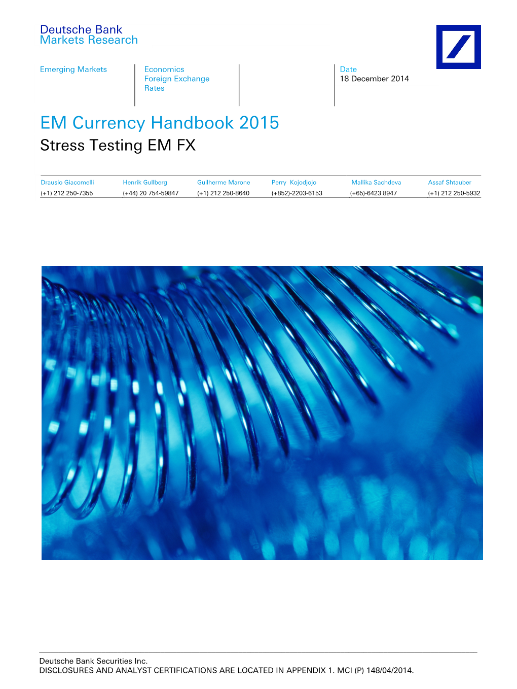 EM Currency Handbook 2015 Stress Testing EM FX