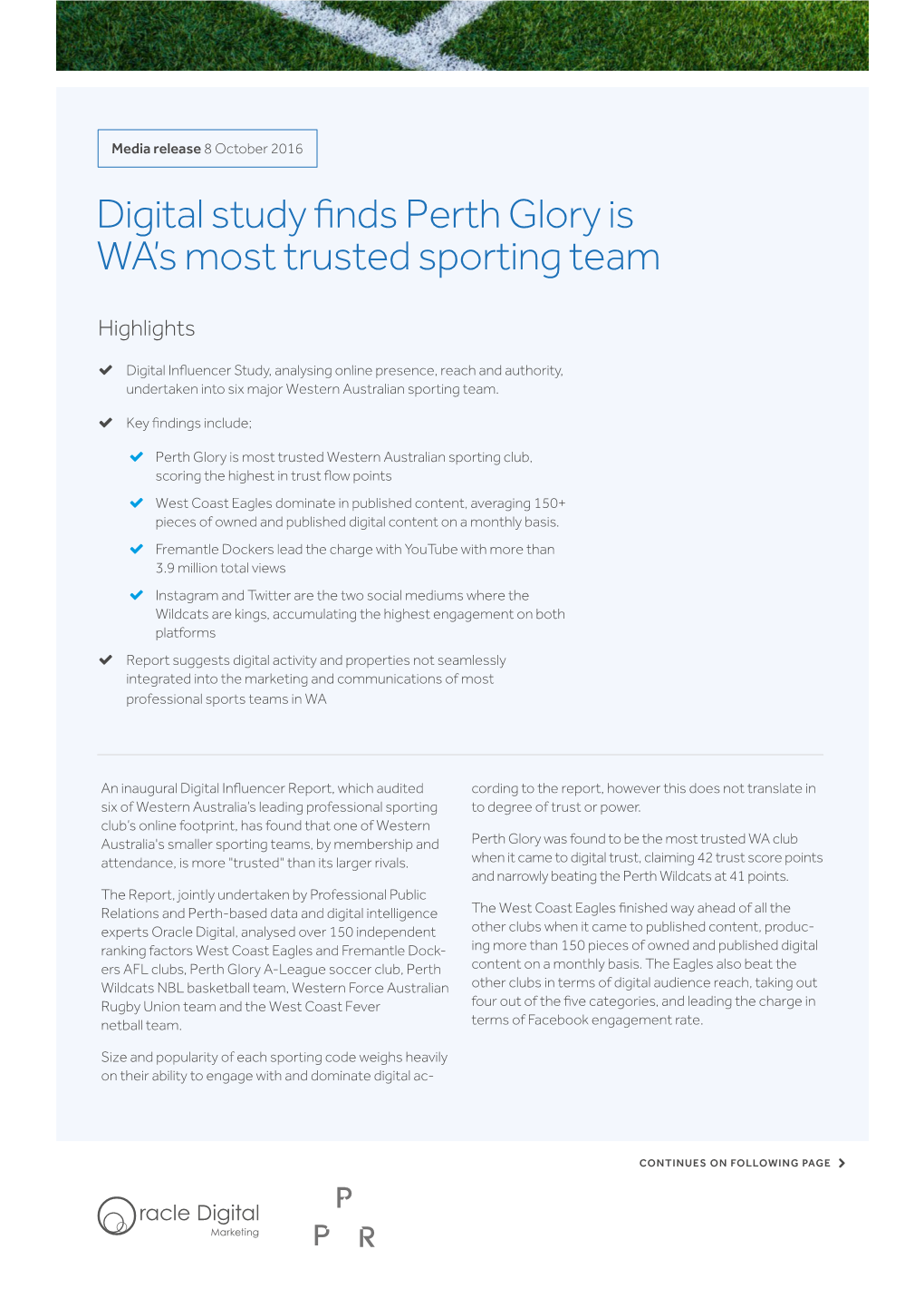 Digital Study Finds Perth Glory Is WA's Most Trusted Sporting Team