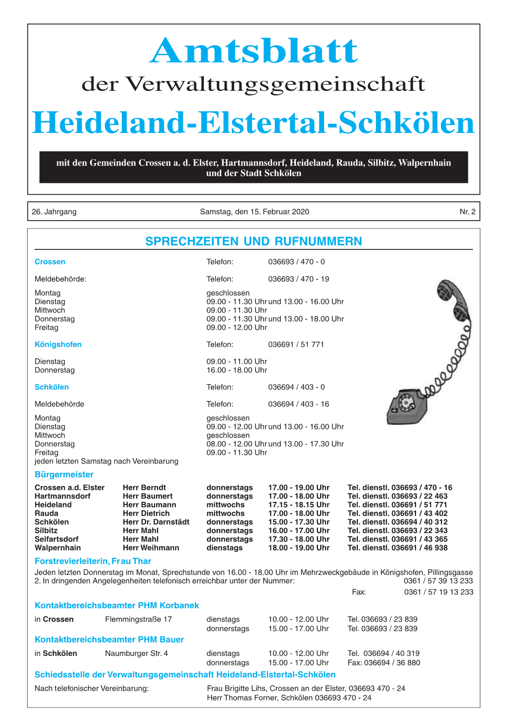 Amtsblatt Der Verwaltungsgemeinschaft Heideland-Elstertal-Schkölen