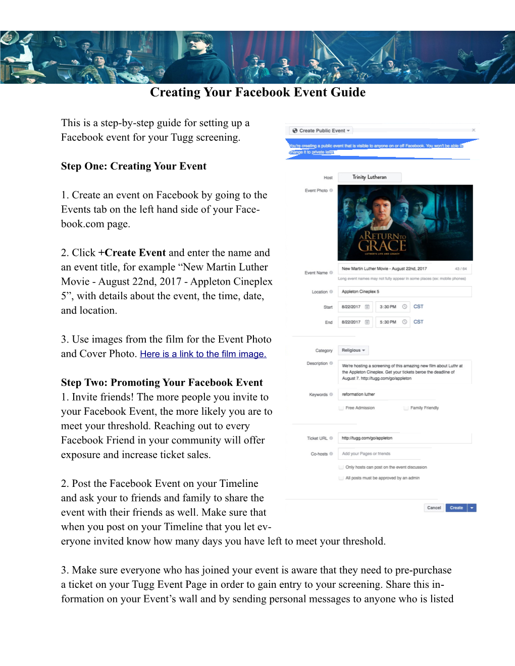 Creating Your Facebook Event Guide