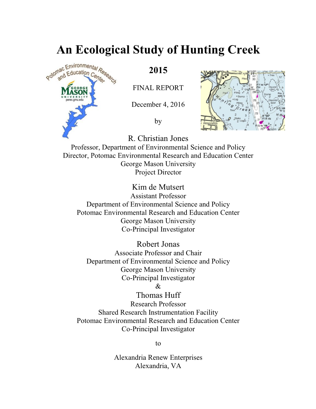 An Ecological Study of Hunting Creek