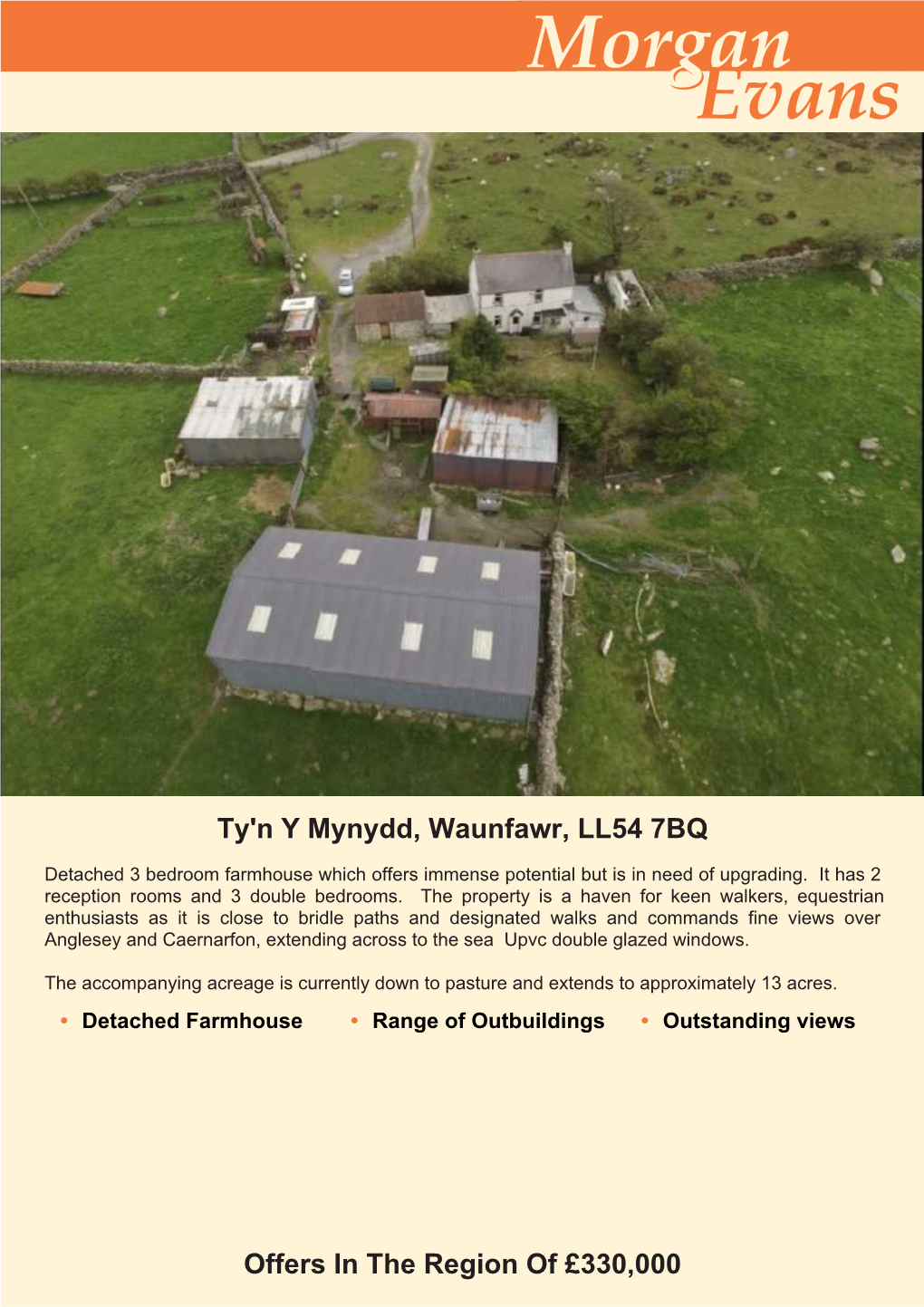 Ty'n Y Mynydd, Waunfawr, LL54 7BQ Offers in the Region of £330,000