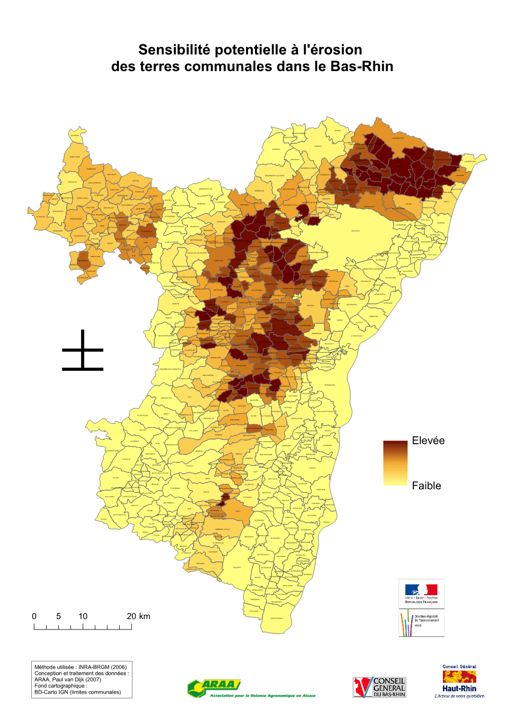 Sensibilité Potentielle À L'érosion Des Terres Communales Dans Le Bas-Rhin