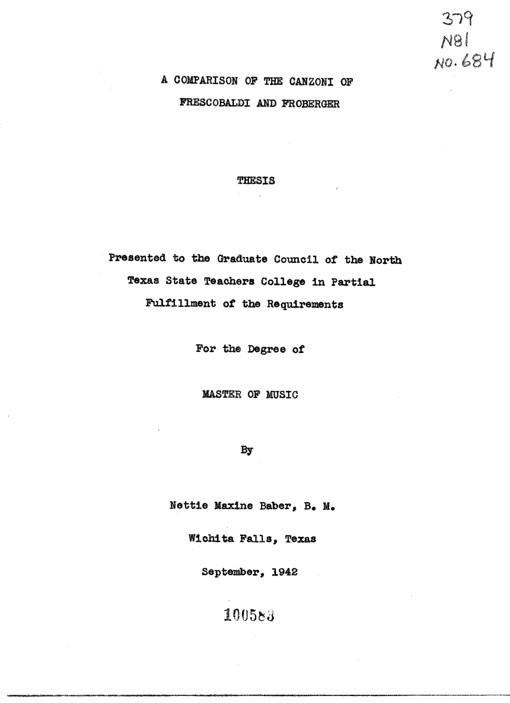 A Comparison of the Canzoni of Frescobaldi and Froberger