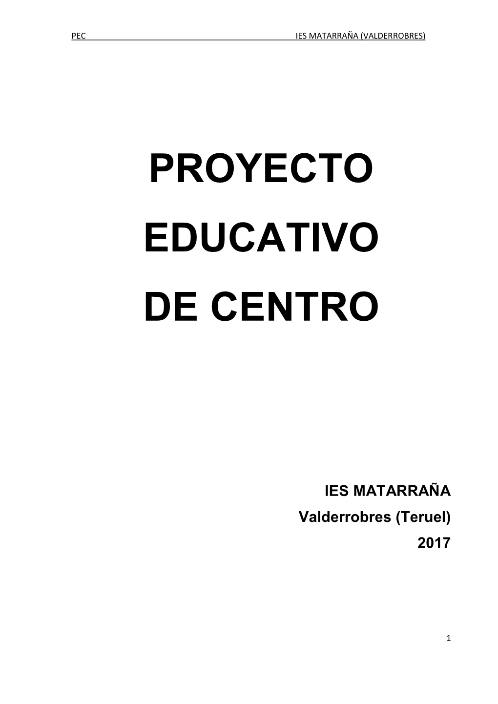 Proyecto Educativo De Centro