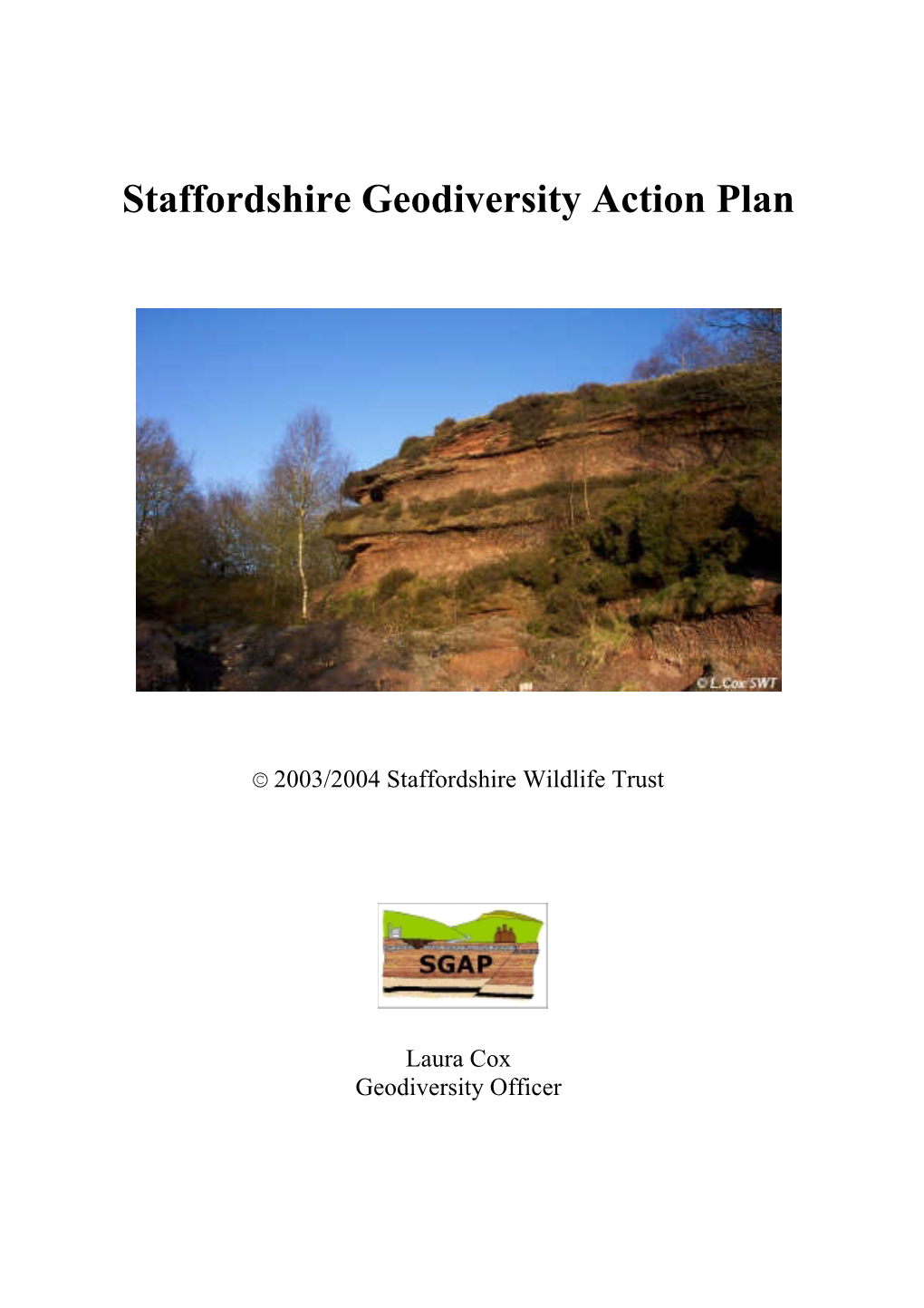 Staffordshire Geodiversity Action Plan