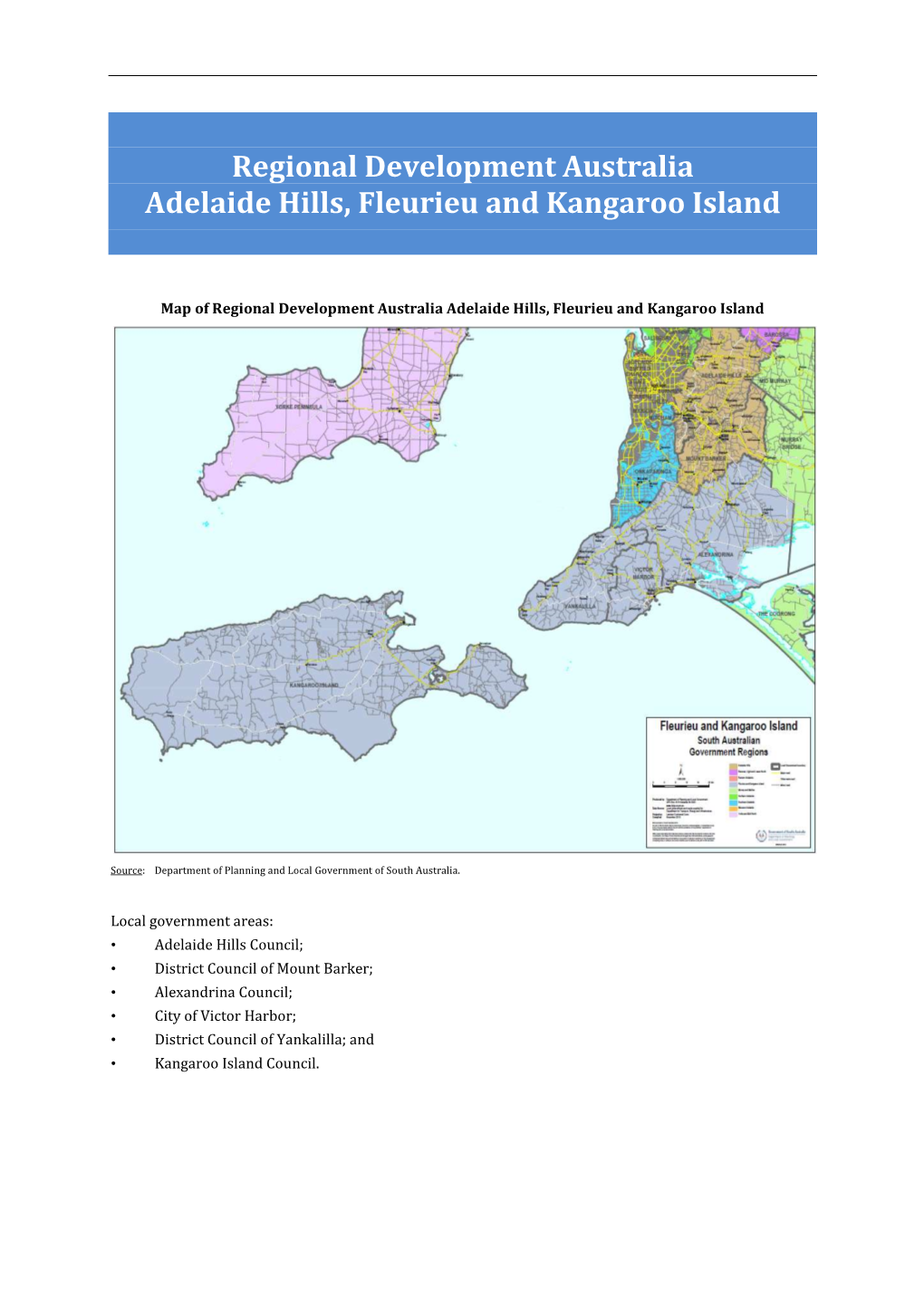 Regional Development Australia Adelaide Hills, Fleurieu and Kangaroo Island