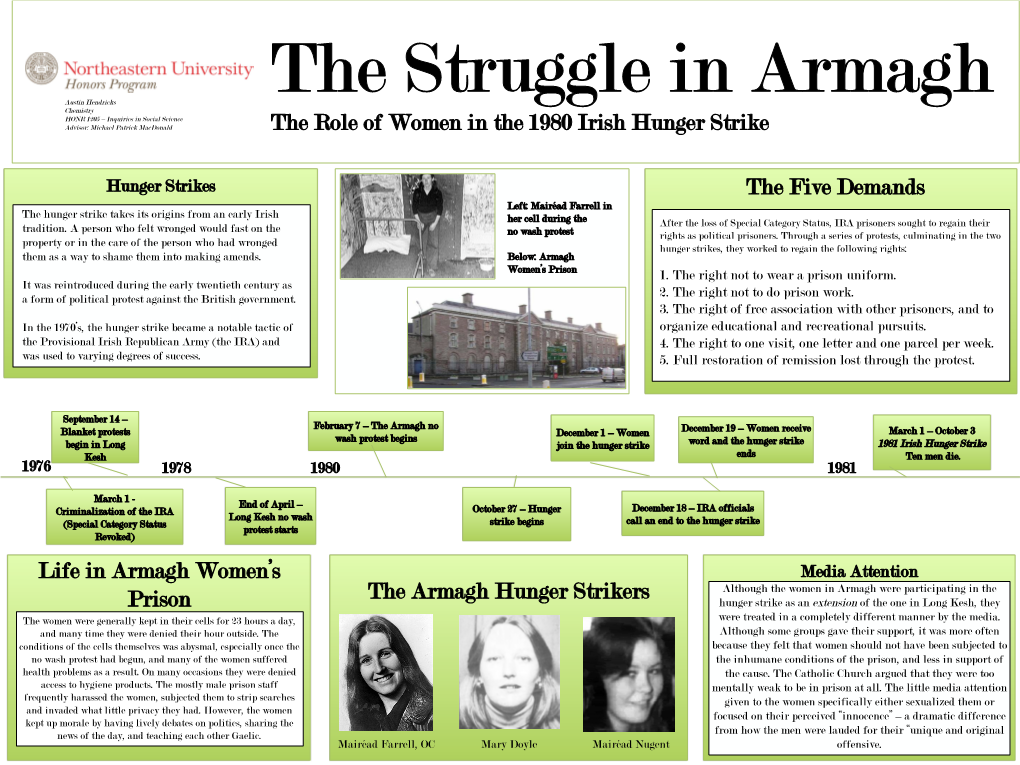 The Struggle in Armagh: the Role of Women in the 1980 Irish Hunger