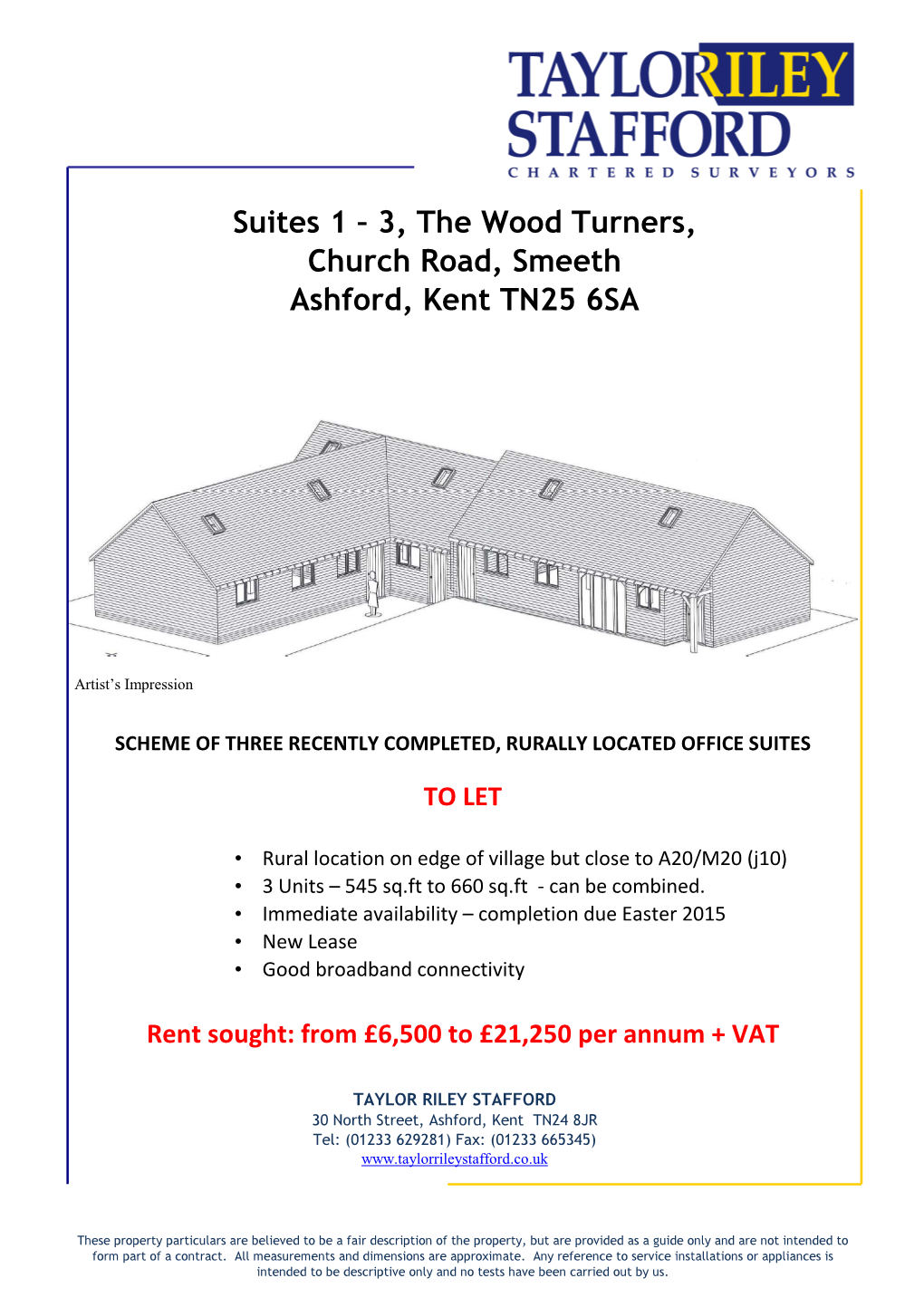 Suites 1 – 3, the Wood Turners, Church Road, Smeeth Ashford, Kent TN25