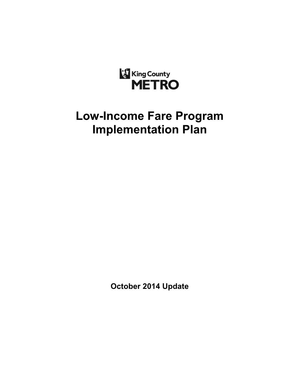 Low-Income Fare Program Implementation Plan