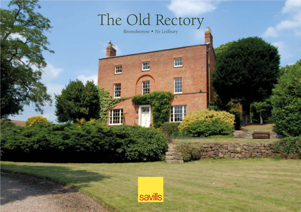 THEW OLD RECTORY A4 8Pp Savch.Indd