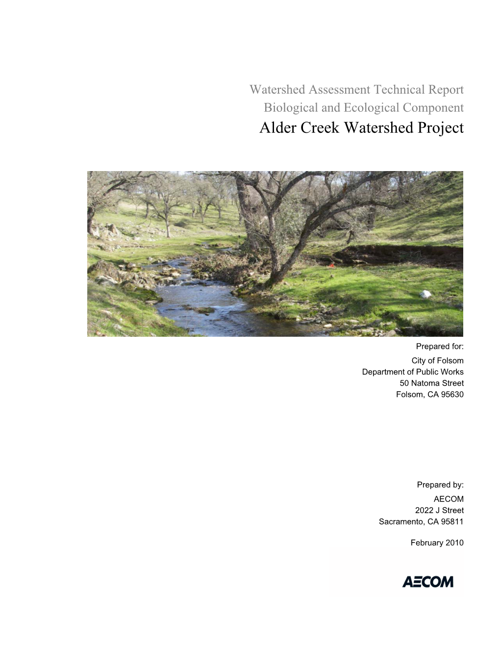 Alder Creek Watershed Project