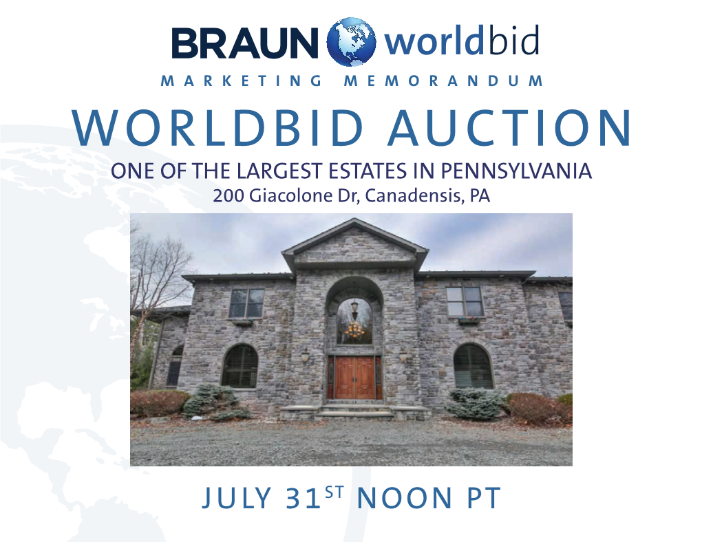 WORLDBID AUCTION ONE of the LARGEST ESTATES in PENNSYLVANIA 200 Giacolone Dr, Canadensis, PA