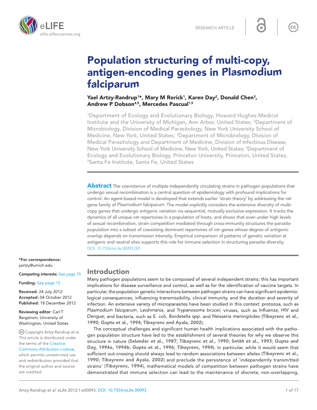 Population Structuring of Multi-Copy, Antigen-Encoding Genes In