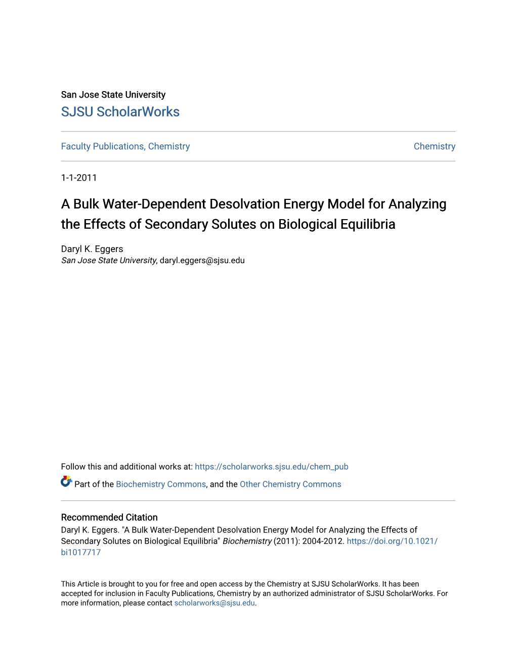 A Bulk Water-Dependent Desolvation Energy Model for Analyzing the Effects of Secondary Solutes on Biological Equilibria