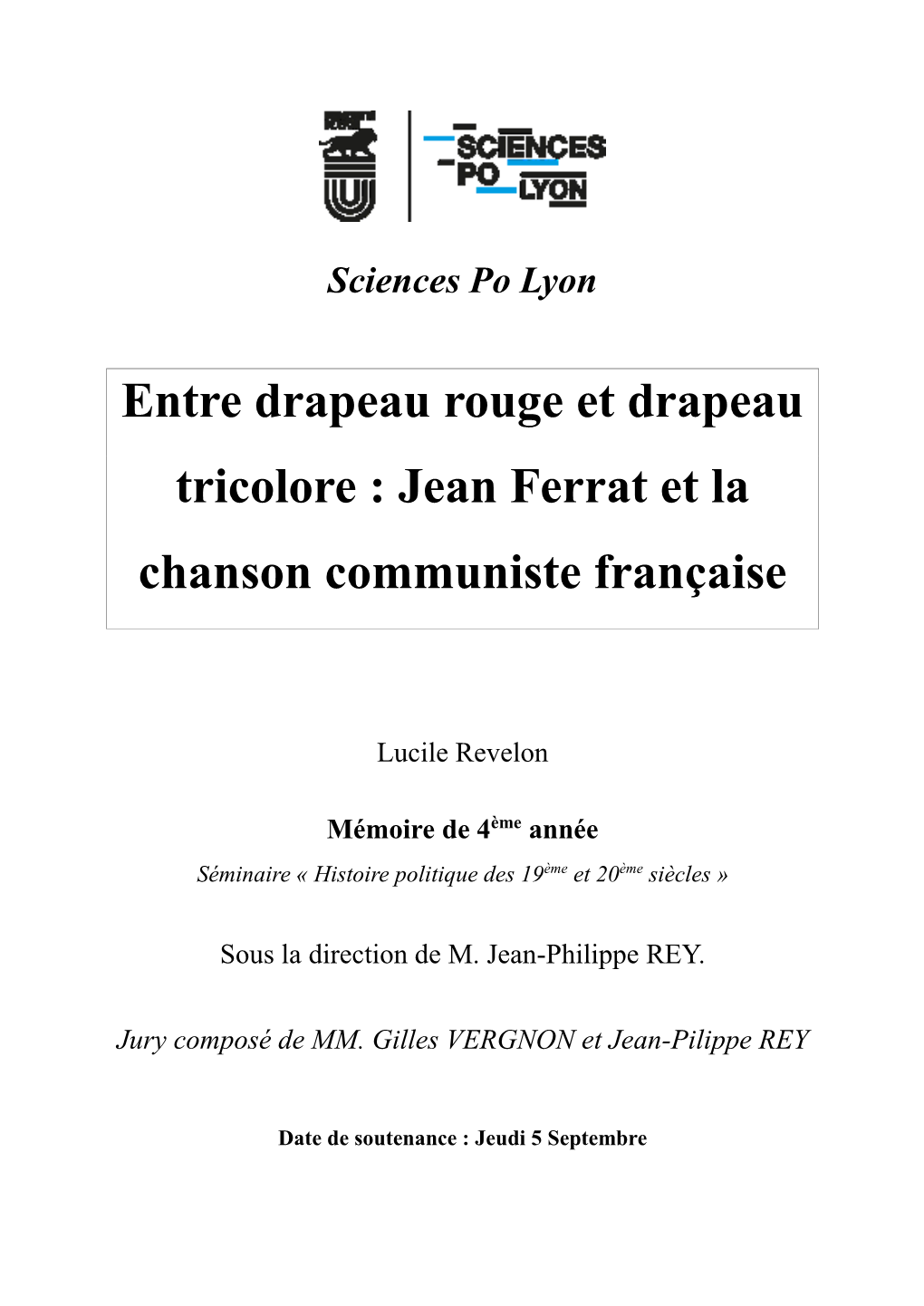 Jean Ferrat Et La Chanson Communiste Française