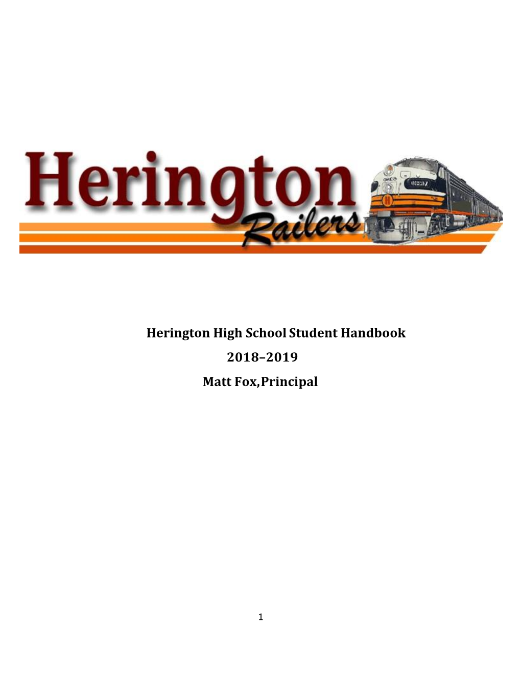 Herington High Schoolstudent Handbook 2018–2019 Matt Fox