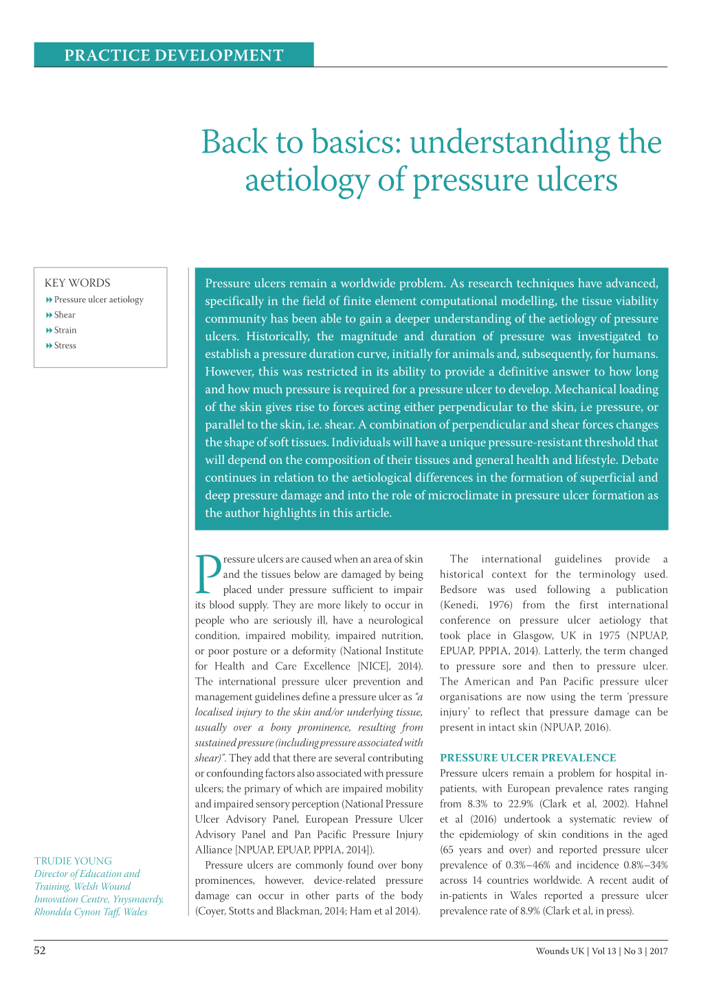 Back to Basics: Understanding the Aetiology of Pressure Ulcers