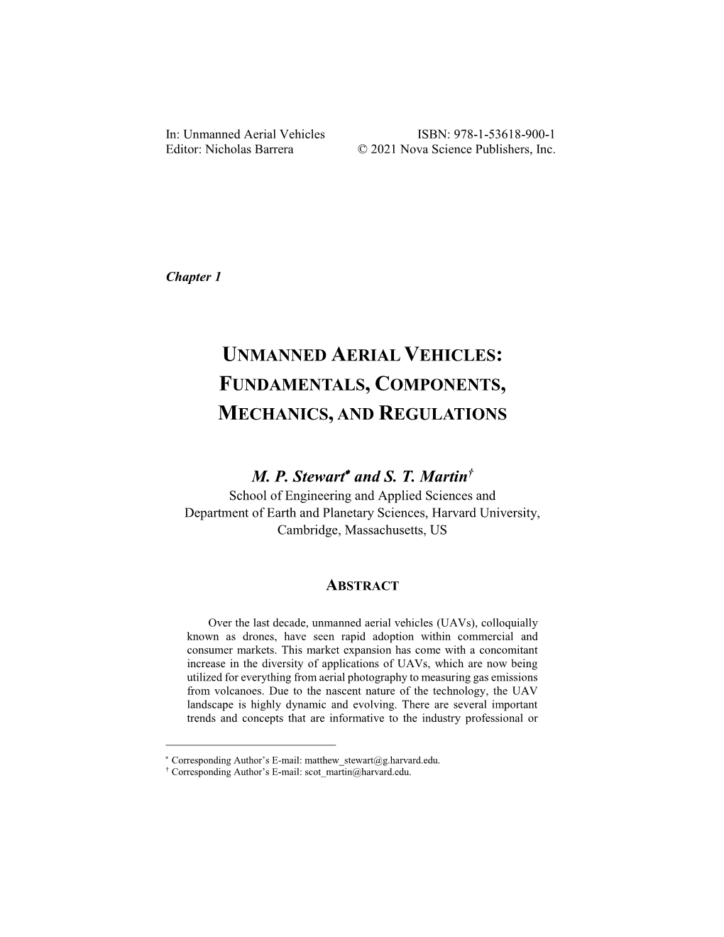 Chapter 1. Unmanned Aerial Vehicles