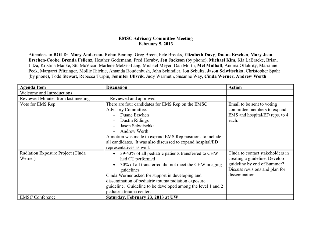 EMSC Advisory Committee Meeting