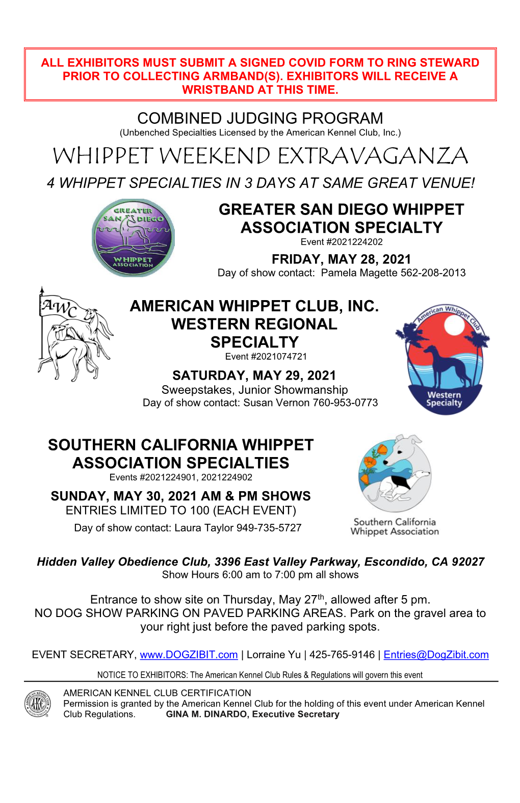 Whippet Weekend Extravaganza